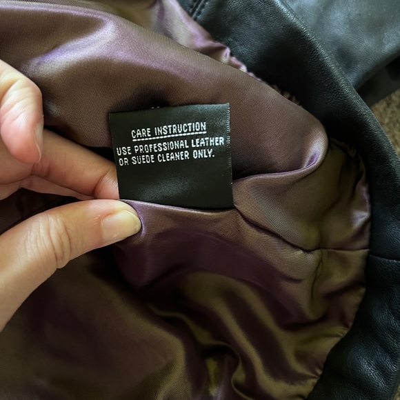 Vintage Nicole Miller 3/4 Length Genuine Leather Black Trench Coat Size Large - Picture 5 of 13